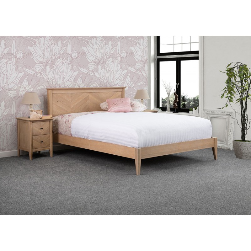Chevron Wooden Bed Frame, Wooden Bed Frames Uk King Size