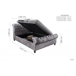Castello Fabric Side Ottoman Frame